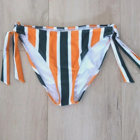 RELLECIGA | Women's Orange/Green/White Tie Up Low-Rise Bikini Bottoms NW… - Picture 4 of 8